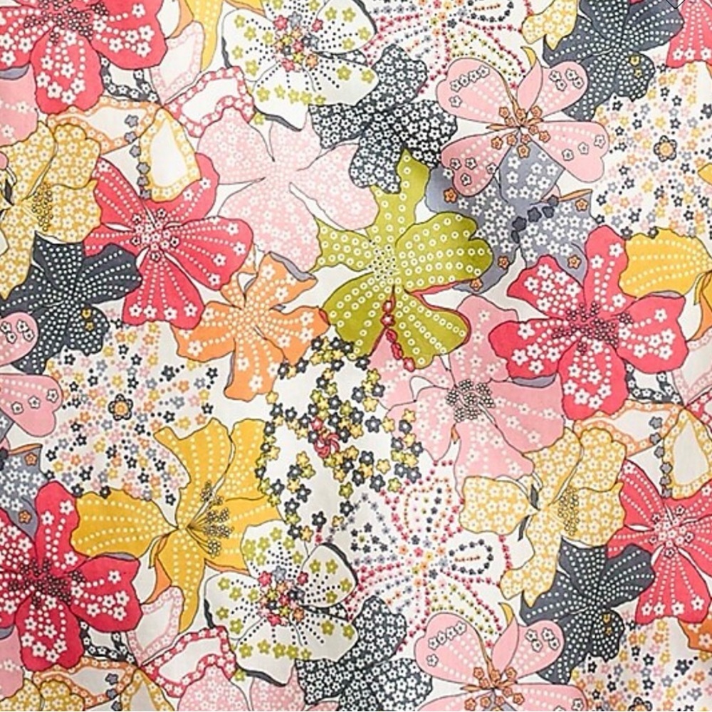 J. Crew Liberty Floral Short Sleeve shirt blouse - Picture 4 of 12
